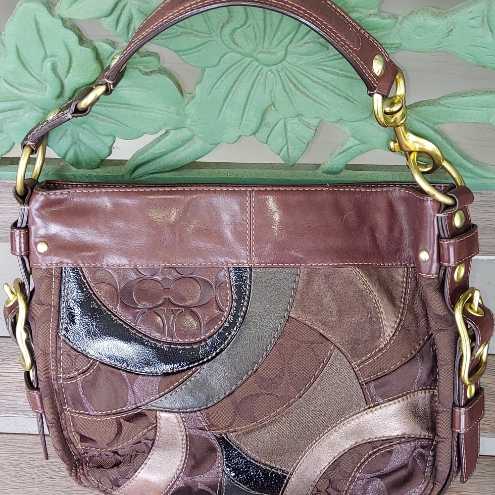 Coach Multicolor Patchwork Satchel - image 2